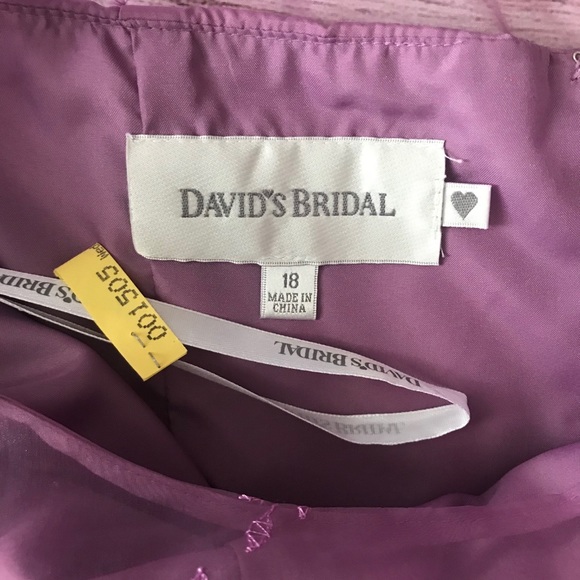 David’s Bridal Sz. 18 Purple Dress - Picture 2 of 8